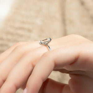 The Sarah Set With A 2 Carat Emerald Lab Diamond