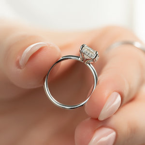 The Sarah Set With A 2 Carat Emerald Lab Diamond
