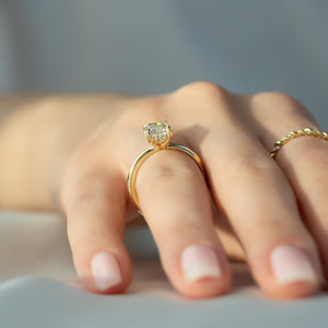 The Sarah Set With A 2 Carat Emerald Lab Diamond