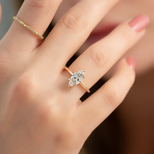 The Sarah Set With A 2 Carat Marquise Lab Diamond
