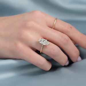 The Sarah Set With A 2 Carat Marquise Lab Diamond