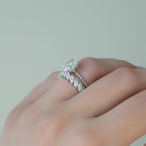 The Sarah Set With A 2 Carat Oval Lab Diamond