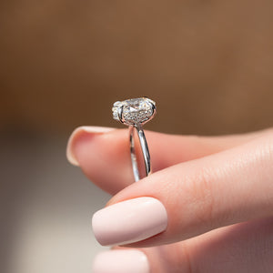 The Sarah Set With A 2 Carat Oval Lab Diamond