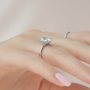 The Sarah Set With A 2 Carat Oval Lab Diamond