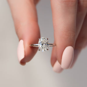 The Sarah Set With A 2 Carat Oval Lab Diamond