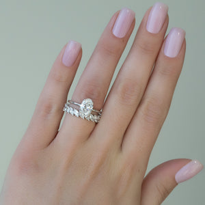 The Sarah Set With A 2 Carat Oval Lab Diamond