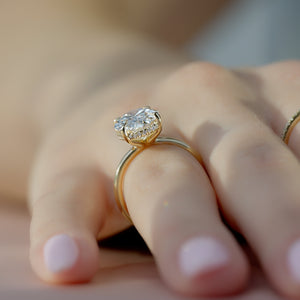 The Sarah Set With A 3 Carat Oval Lab Diamond