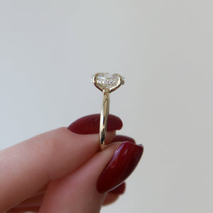 The Sarah Set With A 3 Carat Oval Lab Diamond