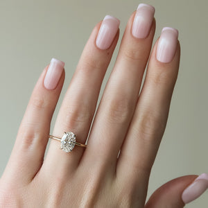 The Sarah Set With A 3 Carat Oval Lab Diamond