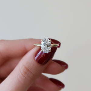 The Sarah Set With A 3 Carat Oval Lab Diamond