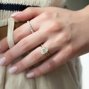The Sarah Set With A 3 Carat Oval Lab Diamond