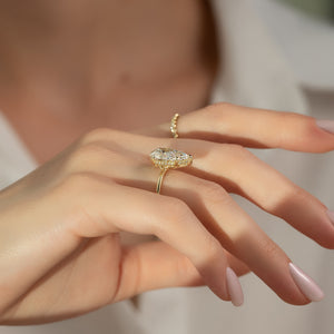 The Sarah Set With A 2 Carat Pear Lab Diamond