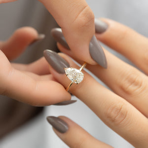 The Sarah Set With A 2 Carat Pear Lab Diamond