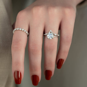The Sarah Set With A 2 Carat Round Lab Diamond