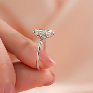 The Sarah Set With A 3 Carat Radiant Lab Diamond