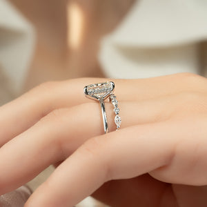 The Sarah Set With A 3 Carat Radiant Lab Diamond
