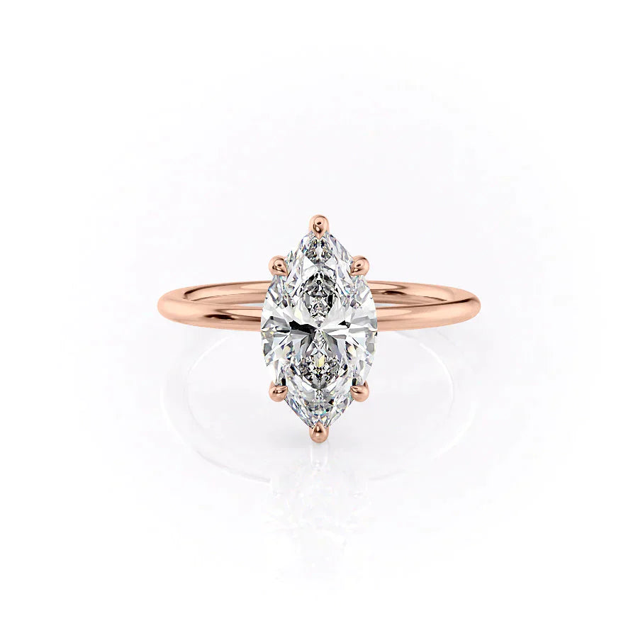 The Sarah Set With A 2 Carat Marquise Lab Diamond