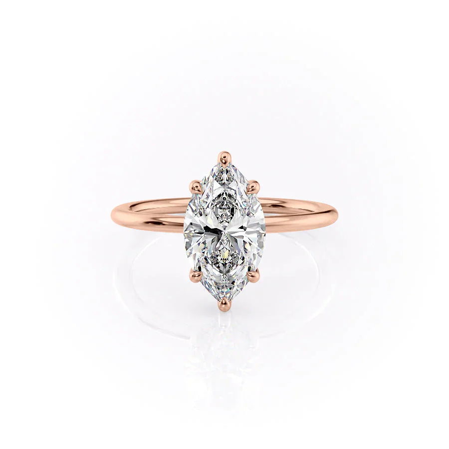 The Sarah Set With A 4.5 Carat Marquise Moissanite