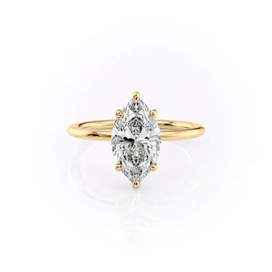 The Sarah Set With A 4.5 Carat Marquise Moissanite