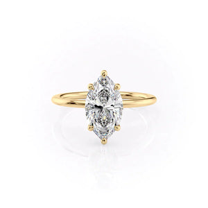 The Sarah Set With A 3 Carat Marquise Lab Diamond