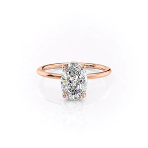 The Sarah Set With A Oval Moissanite