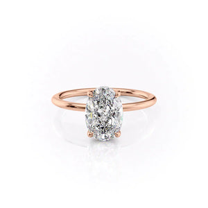 The Sarah Set With A 3 Carat Oval Lab Diamond