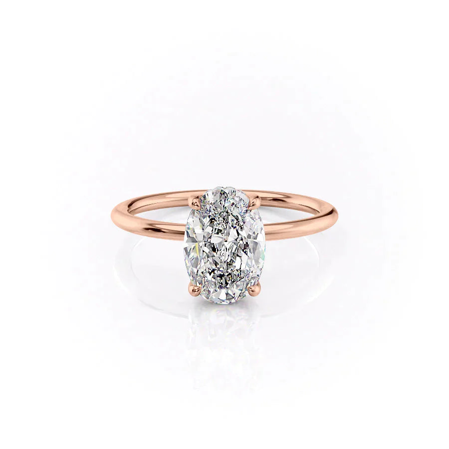 The Sarah Set With A 1.5 Carat Oval Lab Diamond
