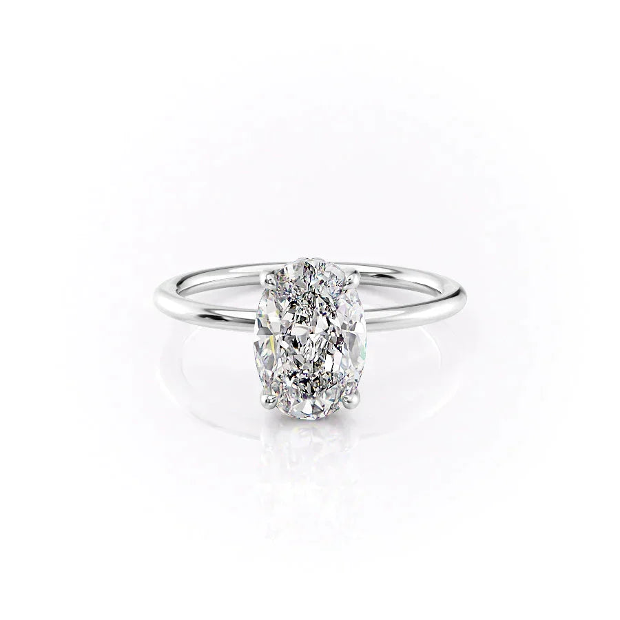 The Sarah Set With A Oval Moissanite
