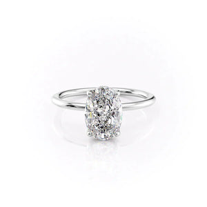 The Sarah Set With A 1.5 Carat Oval Lab Diamond
