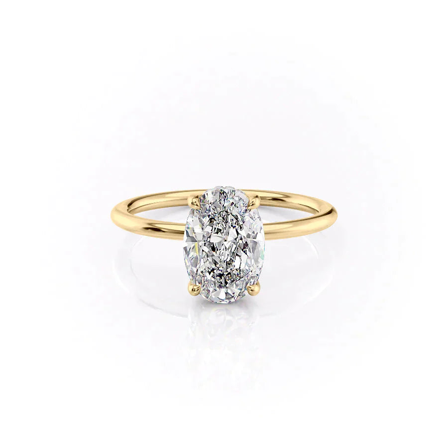 The Sarah Set With A 1 Carat Oval Lab Diamond