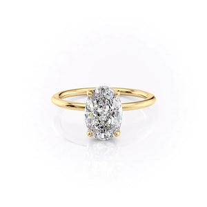The Sarah Set With A Oval Moissanite