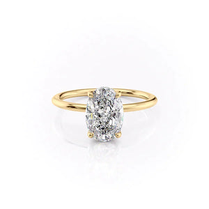 The Sarah Set With A 3.5 Carat Oval Moissanite