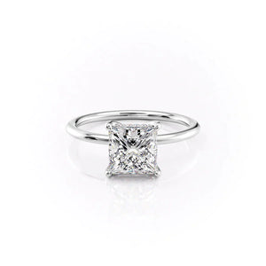 The Sarah Set With A 3.5 Carat Princess Moissanite