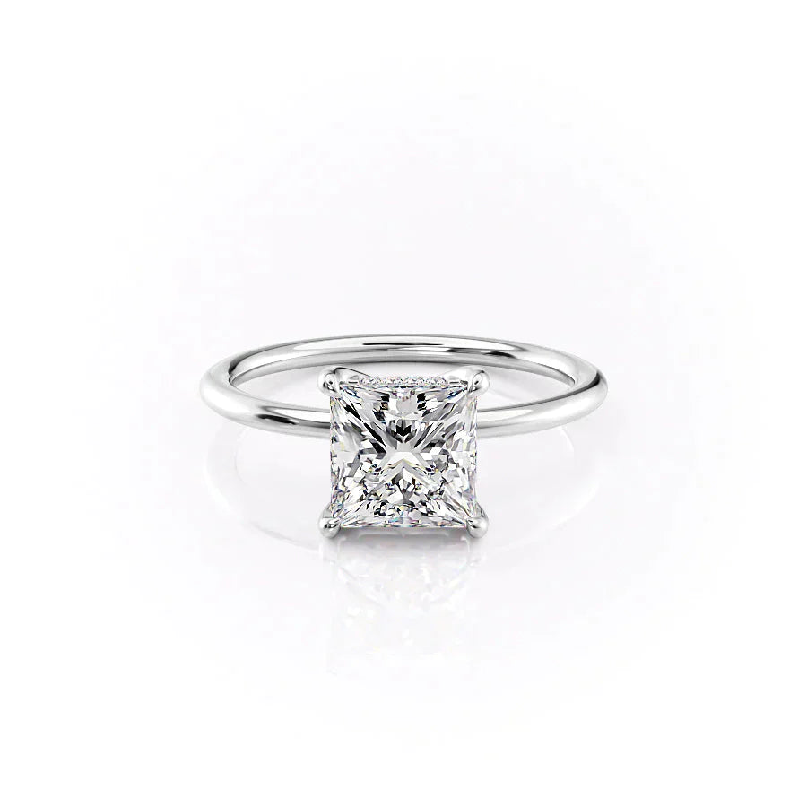 The Sarah Set With A 1 Carat Princess Lab Diamond