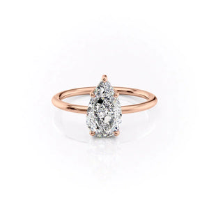 The Sarah Set With A Pear Moissanite