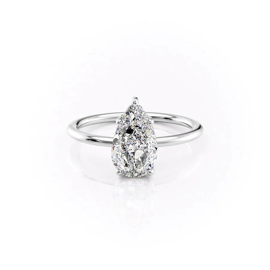 The Sarah Set With A Pear Moissanite
