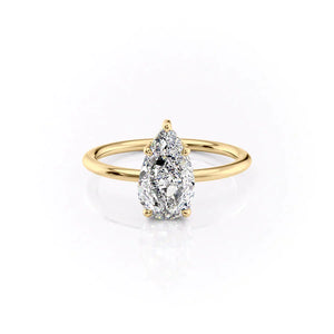 The Sarah Set With A 2 Carat Pear Lab Diamond