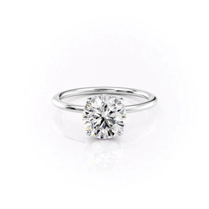 The Sarah Set With A 3 Carat Round Lab Diamond