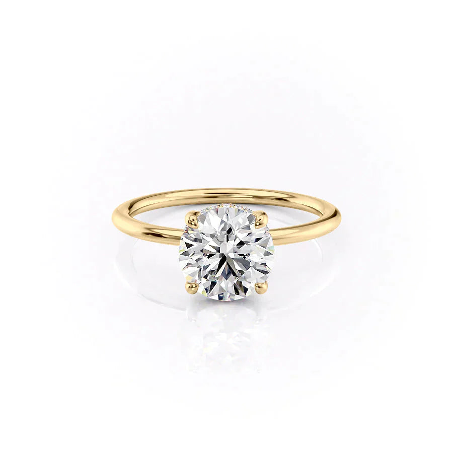 The Sarah Set With A 3.5 Carat Round Moissanite