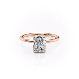 The Sarah Set With A 1.5 Carat Radiant Lab Diamond