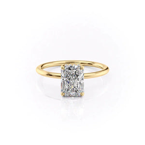 The Sarah Set With A 3 Carat Radiant Lab Diamond