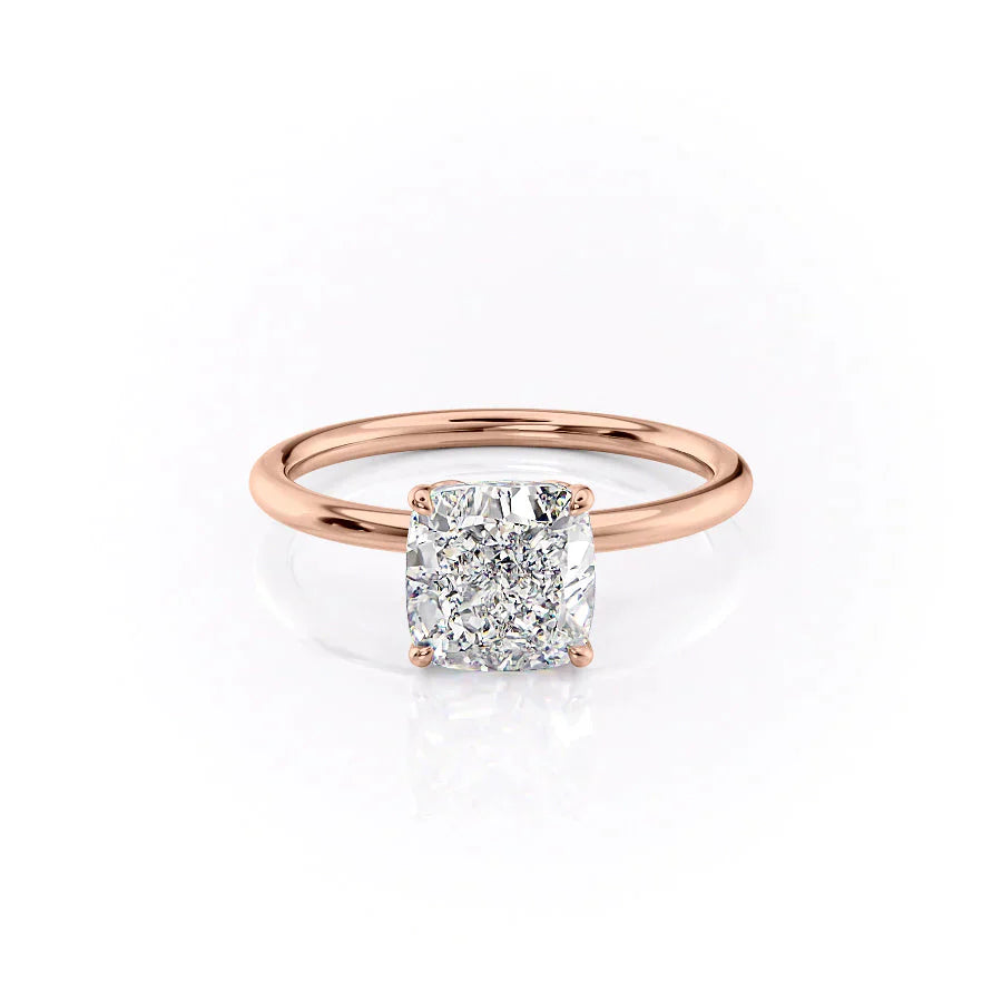 The Lily Set With A 1.5 Carat Cushion Moissanite
