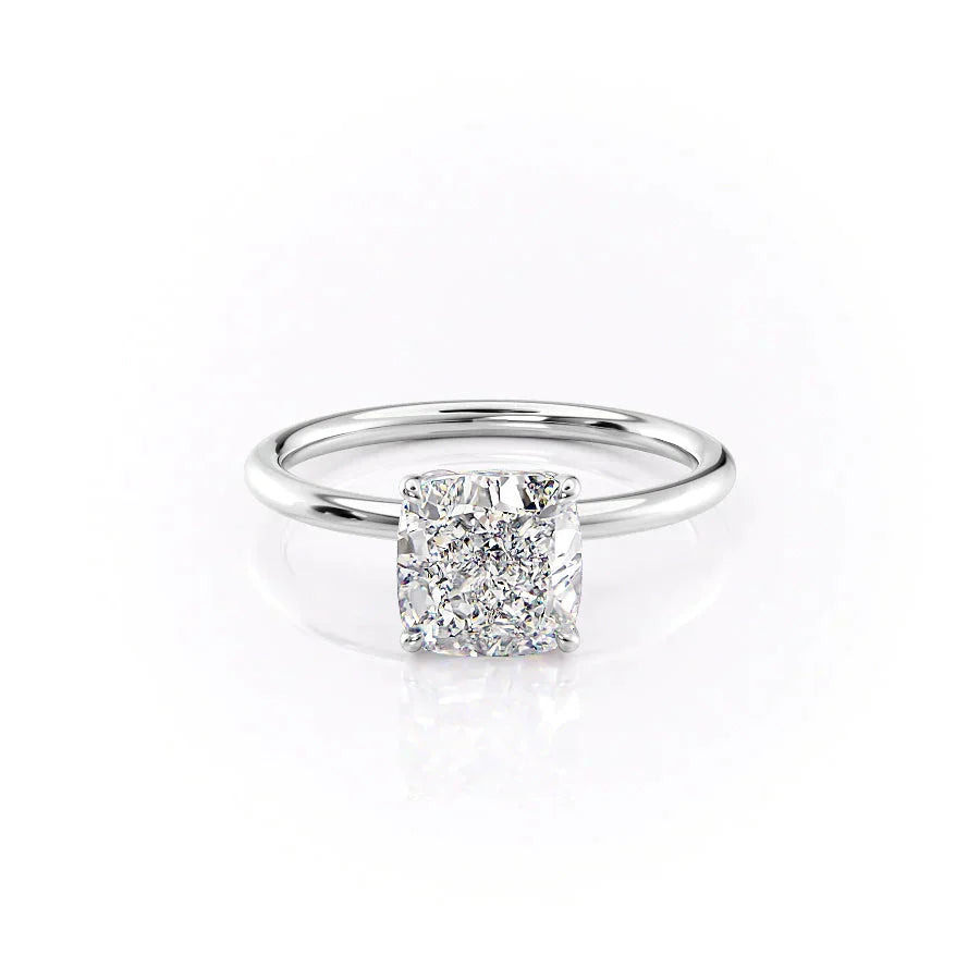 The Lily Set With A 1.5 Carat Cushion Moissanite