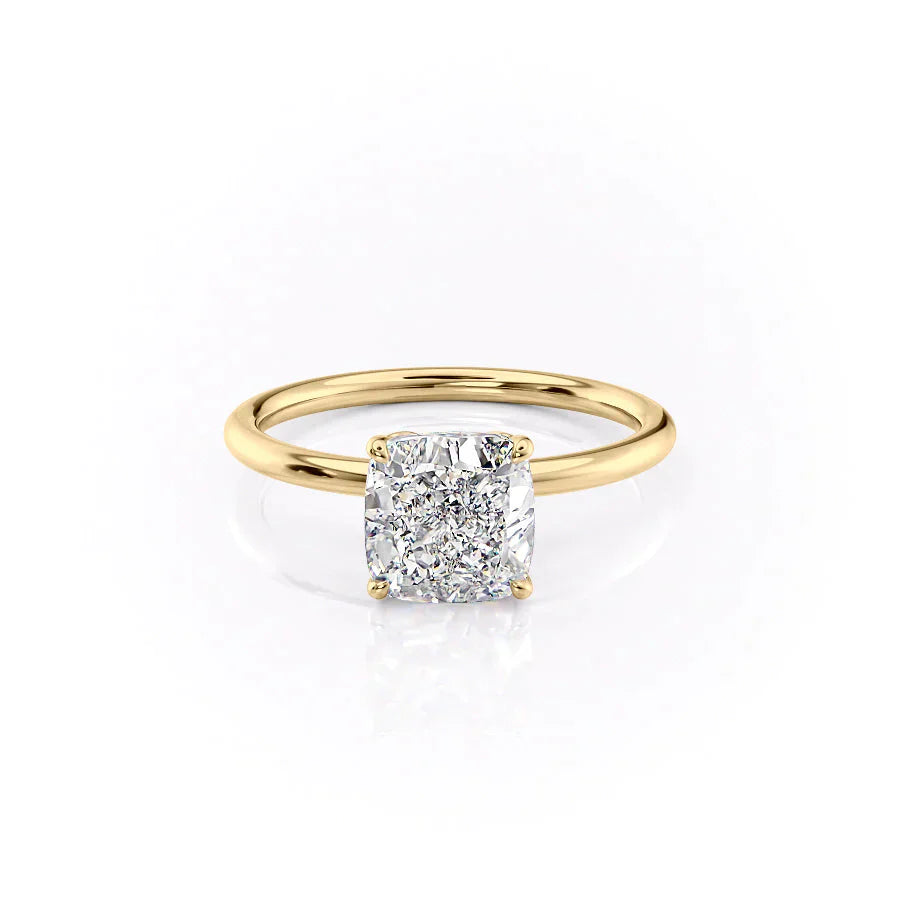 The Lily Set With A 4.5 Carat Cushion Moissanite