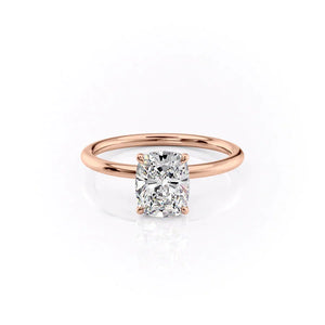 The Lily Set With A Elongated Cushion Moissanite