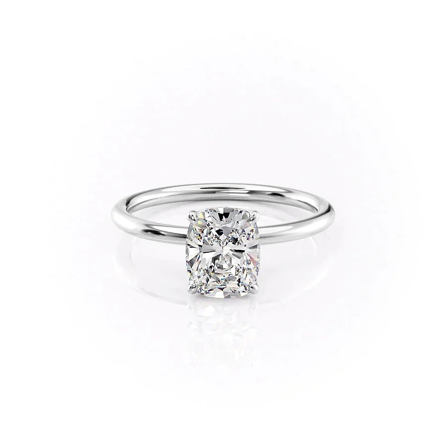 The Lily Set With A Elongated Cushion Moissanite