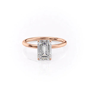 The Lily Set With A Emerald Moissanite