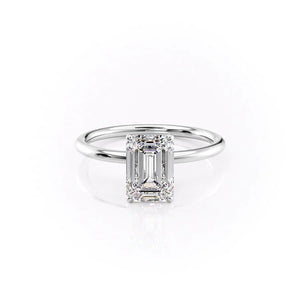 The Lily Set With A Emerald Moissanite