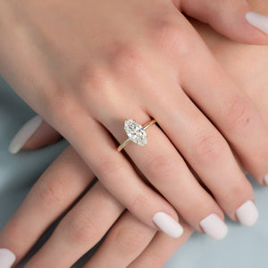 The Lily Set With A 1 Carat Marquise Lab Diamond