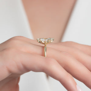 The Lily Set With A 1.5 Carat Marquise Moissanite